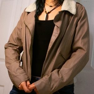 MINE Faux Leather Pilot Jacket